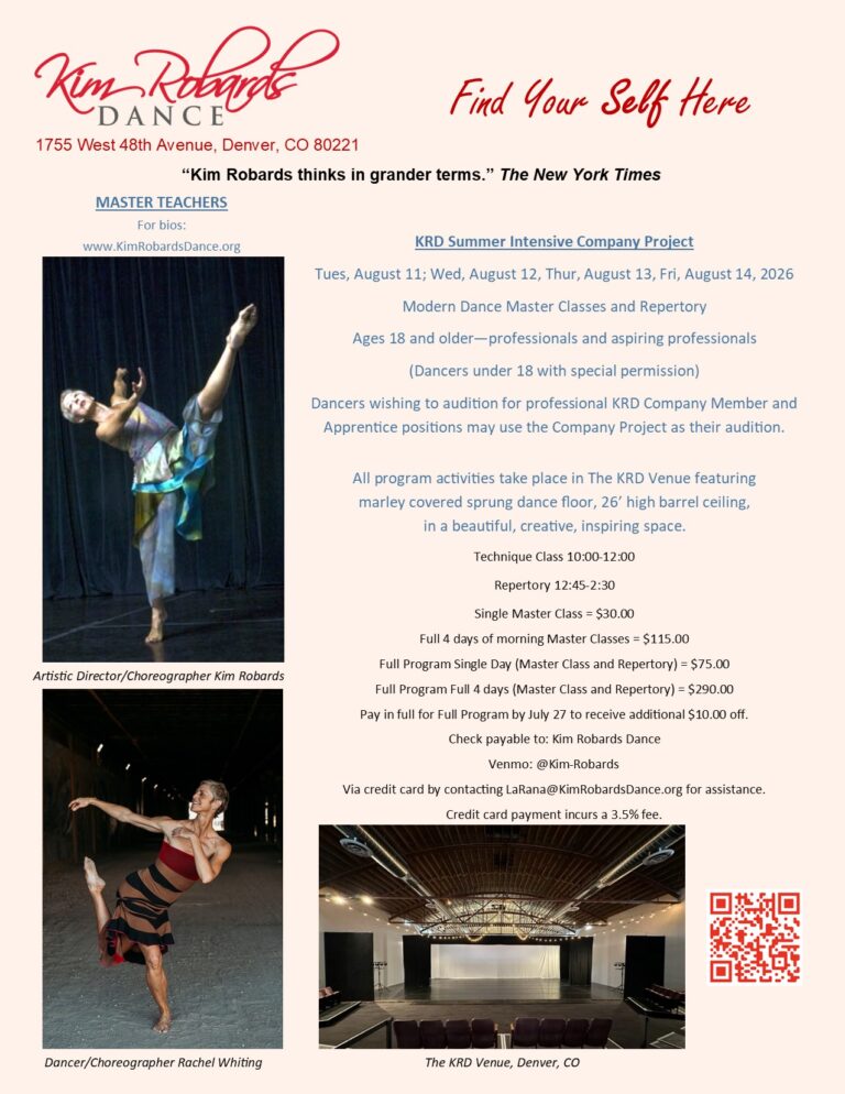Kim Robbards August 2026 flyer